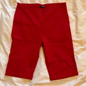 Red biker shorts